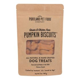 Portland Pet Food Company - Dog Treats Pumpkin Biscuit - Case Of 6-5 Oz