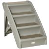 4-Level Portable Dog Stairs, Foldable Dog Steps for Small Dogs, Lightweight Cat Steps, with Nonslip Soft Mats, for High Bed, Sofa, Grey