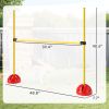 PawHut 5 Piece Dog Agility Course Backyard Set with 4 Height Adjustable Dog Agility Jumps, Carry Bag, Yellow